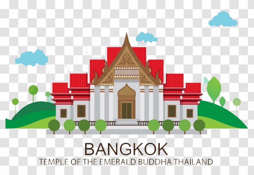 Bangkok Hindu Temple - Cartoon Collection Transparent PNG