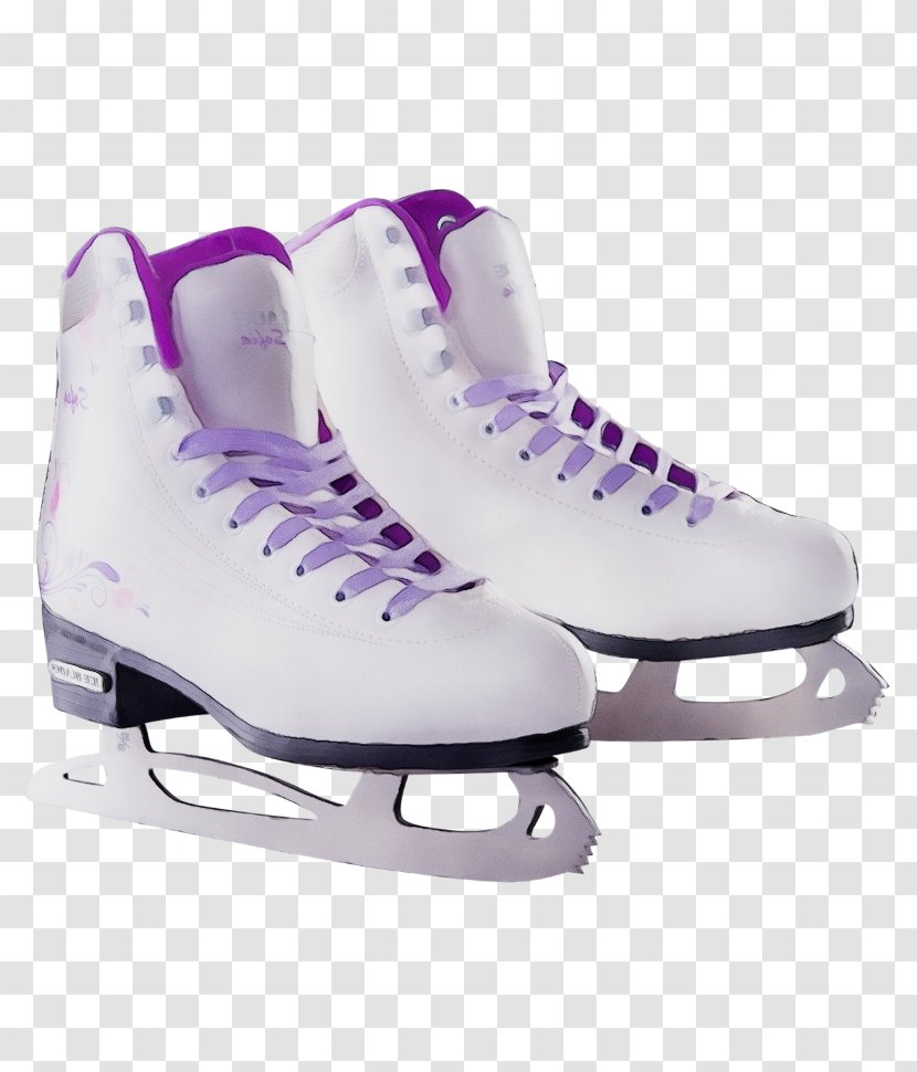 Figure Skate Footwear Ice Hockey Equipment White - Purple Violet Transparent PNG
