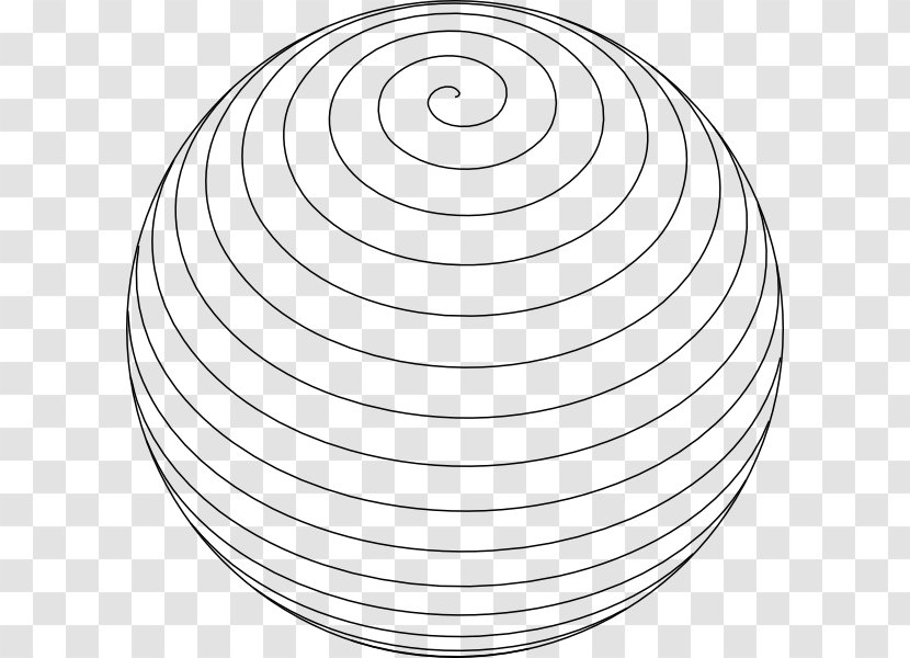 Line Art Drawing Black And White Clip - Area - Spiral Lines Transparent PNG