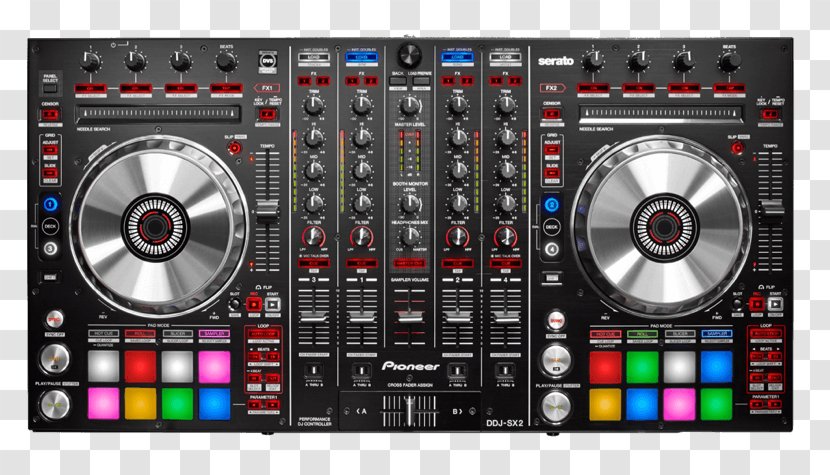 CDJ-2000 DJ Controller Pioneer DDJ-SX2 Disc Jockey - Electronic Component - Dj Turntables Transparent PNG