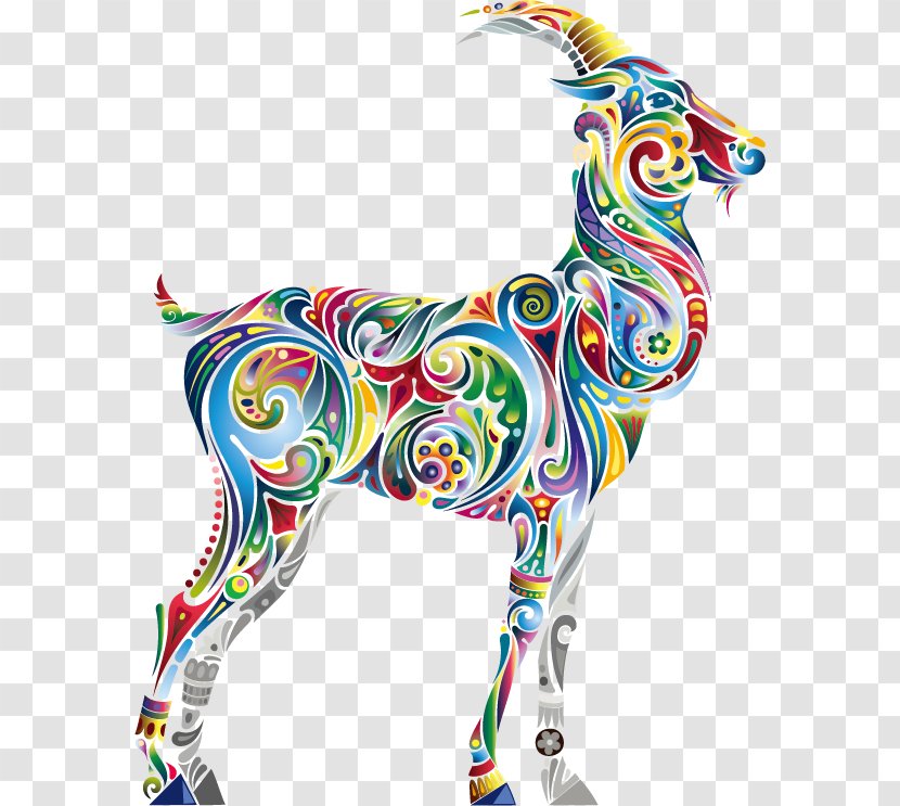 Vector Color Animal - Goat - Pattern Transparent PNG