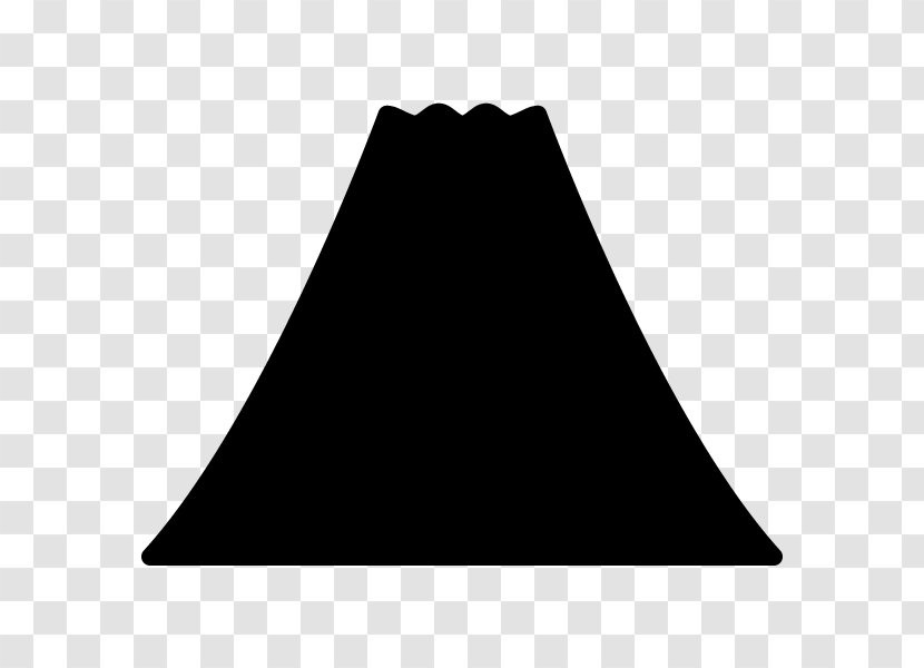 Mount Fuji Pictogram Mountain - Black And White Transparent PNG