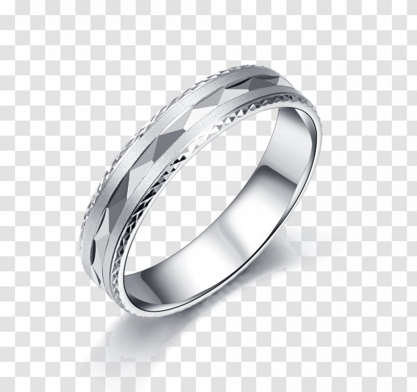 Wedding Ring Diamond Silver Gold - Metal - Picture Material,Exquisite Transparent PNG