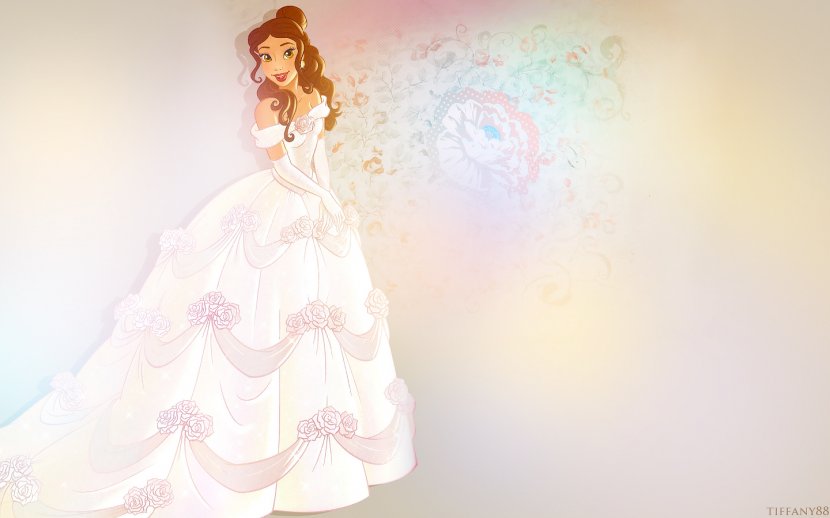 belle wedding dress cartoon