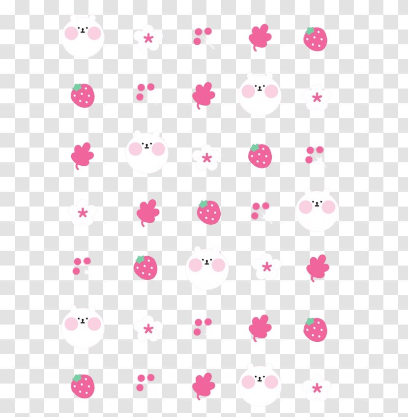Textile Petal Area Pattern - Point - Cute Strawberry Pink Floating Garnish Transparent PNG