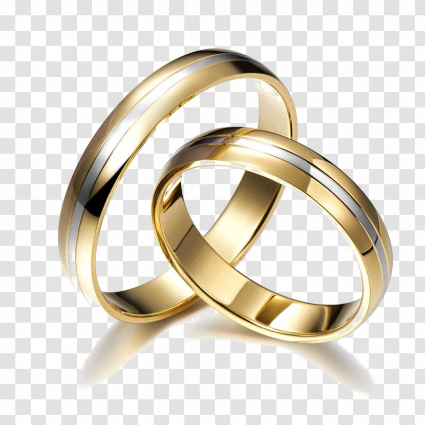 Wedding Ring Colored Gold Białe Złoto - Body Jewelry Transparent PNG