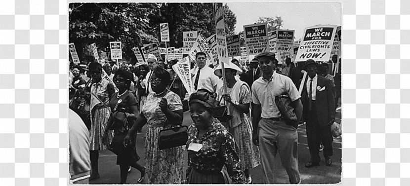 African-American Civil Rights Movement March On Washington For Jobs And Freedom Montgomery Bus Boycott Racial Segregation Racism - Monochrome Photography - National Records Archives Authority Transparent PNG