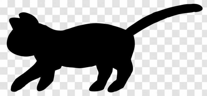 Black Cat Logo Silhouette Clip Art - Kawaii Vecteur Transparent PNG