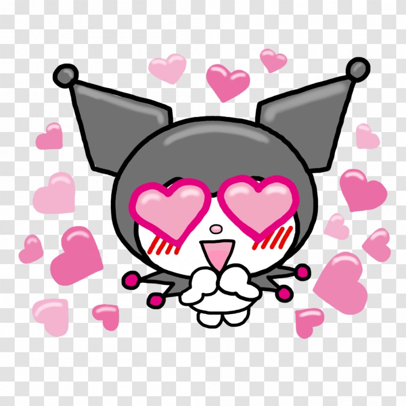 Kuromi Sticker Sanrio Clip Art - Heart - My Melody Transparent PNG