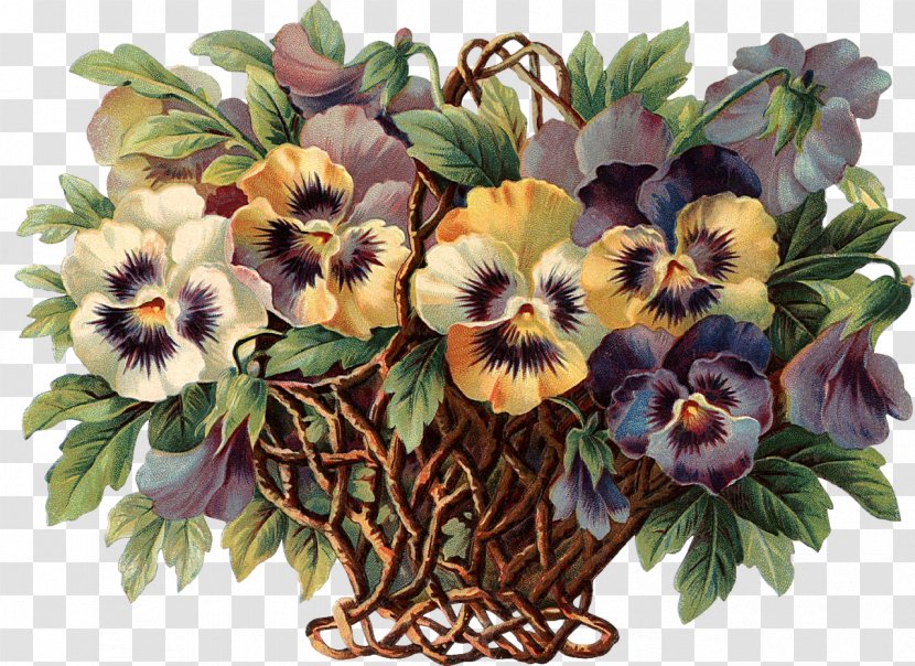Cross-stitch Embroidery Gobelin Art Tapestry - Viola - Pansy Transparent PNG