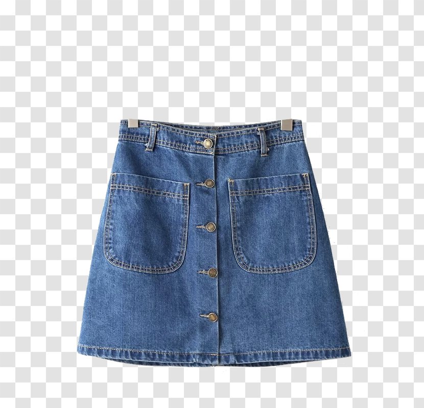 Jeans Denim Skirt Clothing - Blue Transparent PNG
