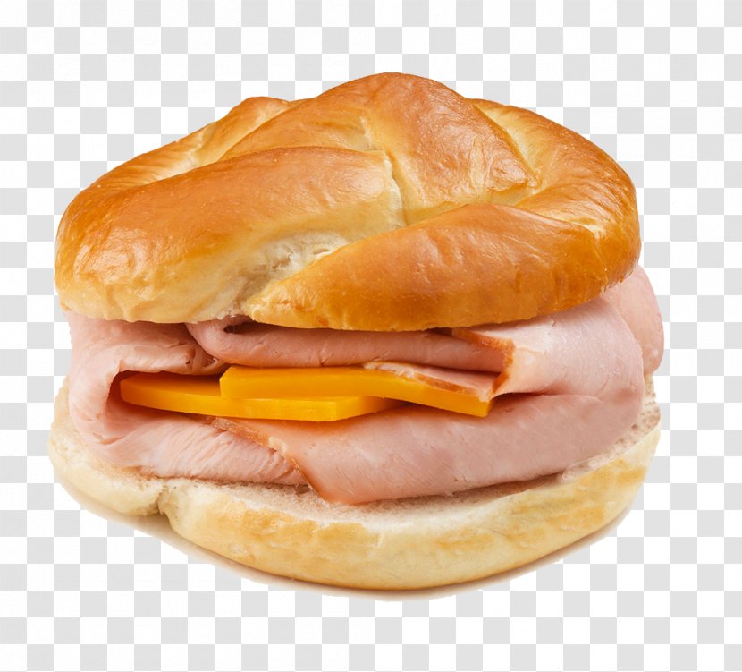 Hamburger Ham And Cheese Sandwich Breakfast Pretzel - Bread - Bacon Burger Transparent PNG