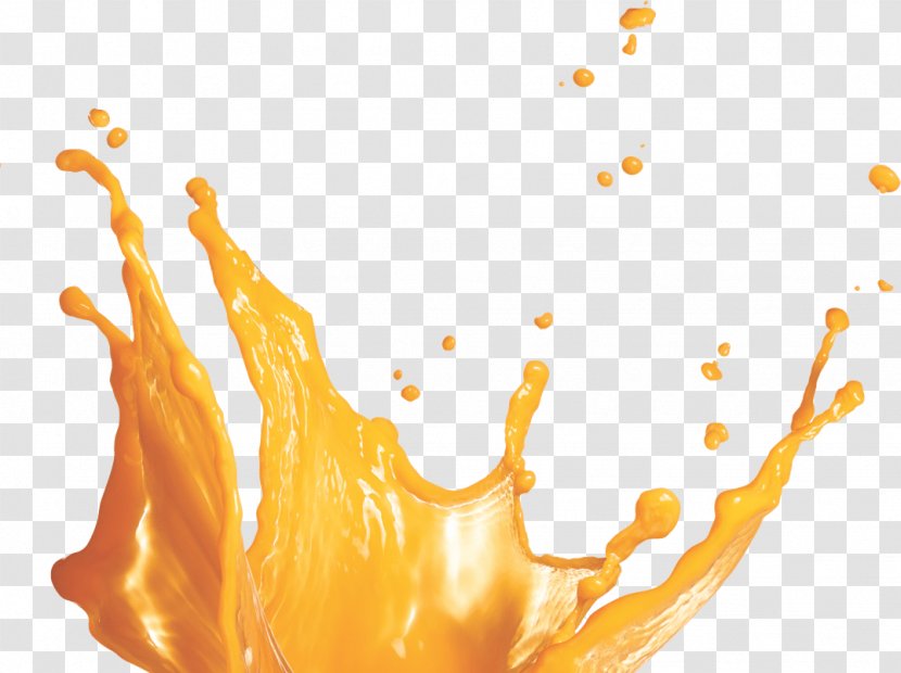 Vitamin C Nutrient Juice Flavonoid - Yellow - Orange Splashing Transparent PNG