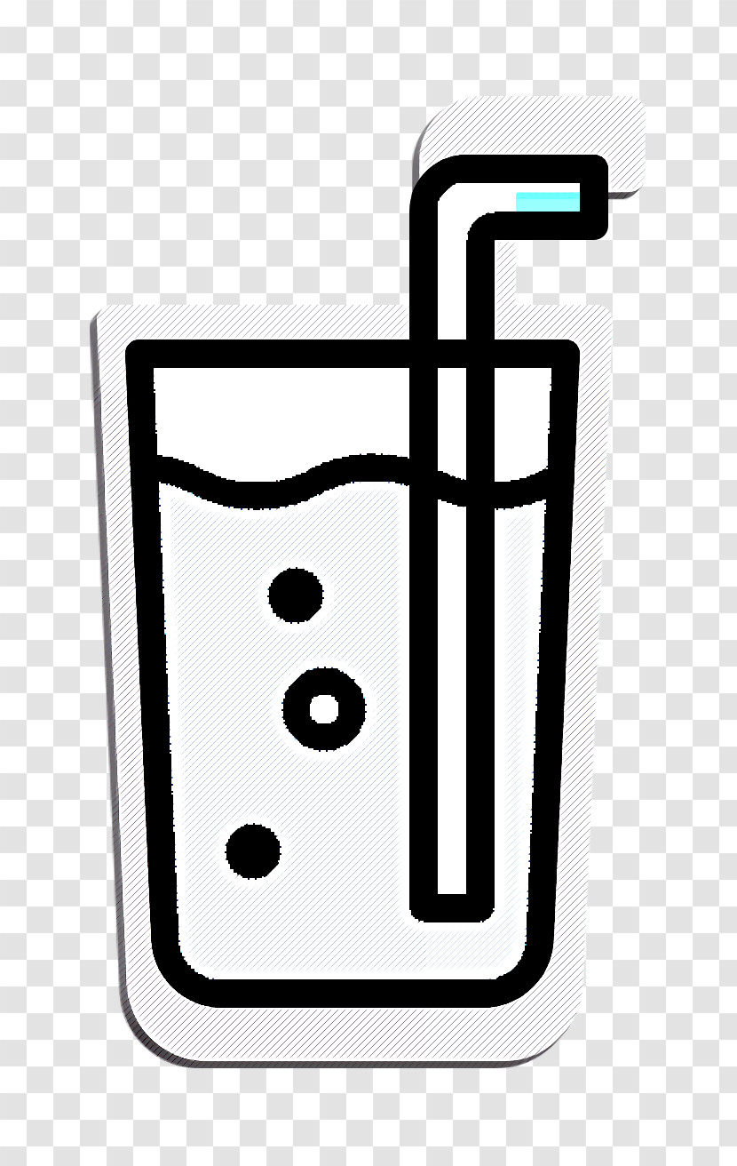 Coffee Shop Icon Glass Of Water Icon Straw Icon Transparent PNG