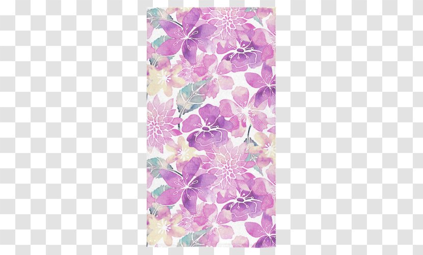 Watercolor Painting Floral Design Flower Pattern - Lavender - Purple Flowers Transparent PNG