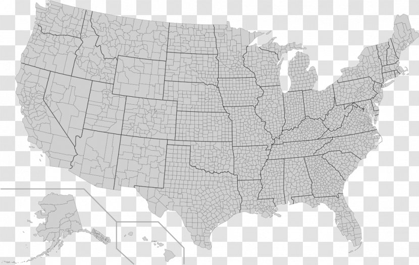 U.S. County Map Indiana State Georgia - South Carolina Transparent PNG