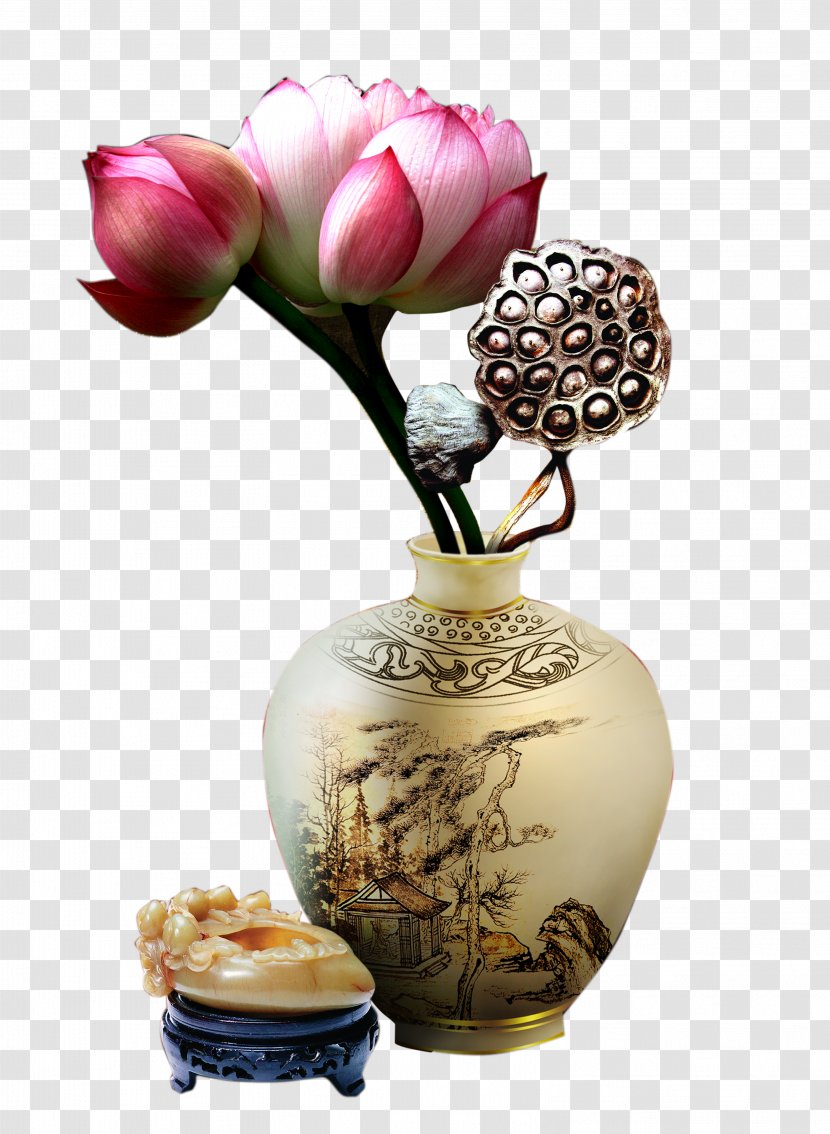 Vase Download - Lotus Transparent PNG