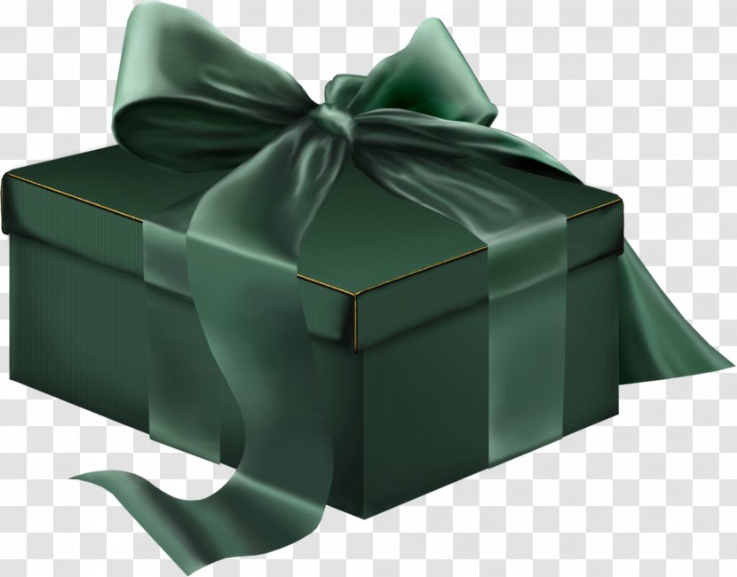 Christmas Gift Wrapping Clip Art - Green - Giftbox Transparent PNG