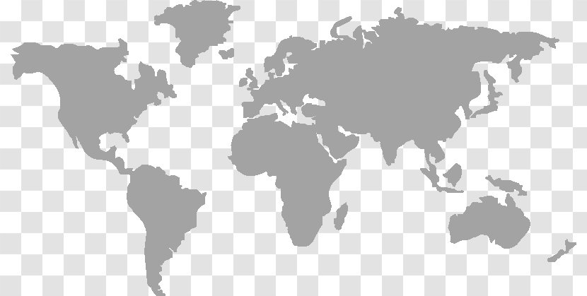 World Map Globe United States - Black And White Transparent PNG
