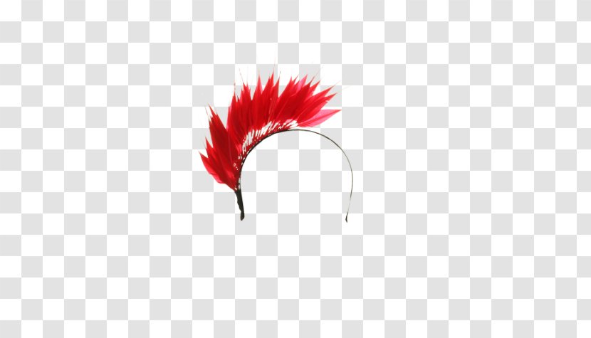 Feather - Red - Head Band Transparent PNG