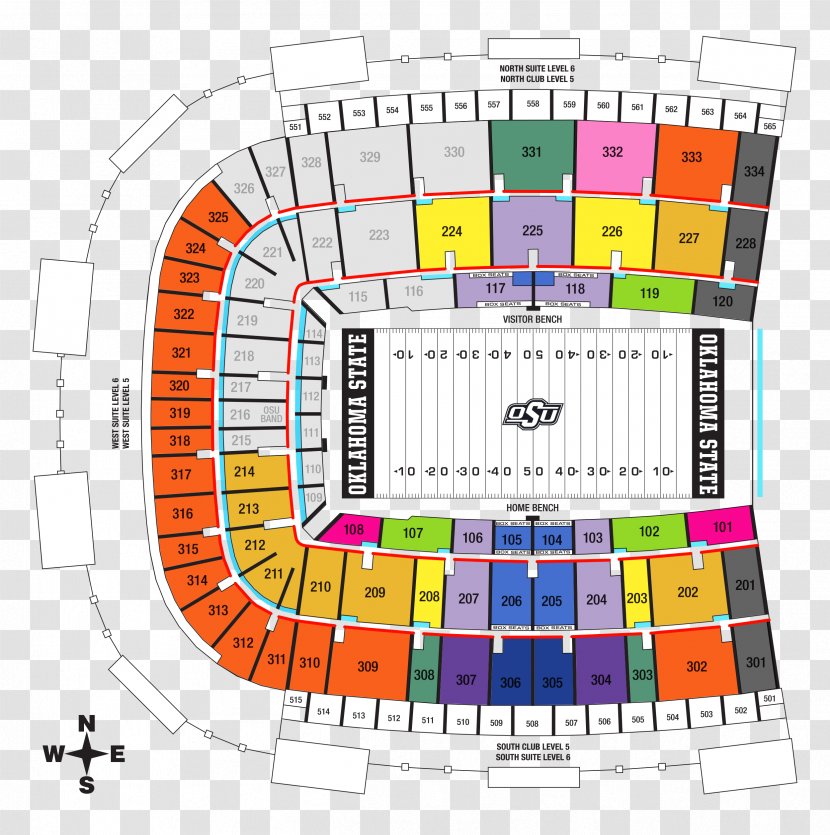 Boone Pickens Stadium Oklahoma State Cowboys Football Gallagher-Iba Arena Stambaugh - Plan - Man Seating Transparent PNG