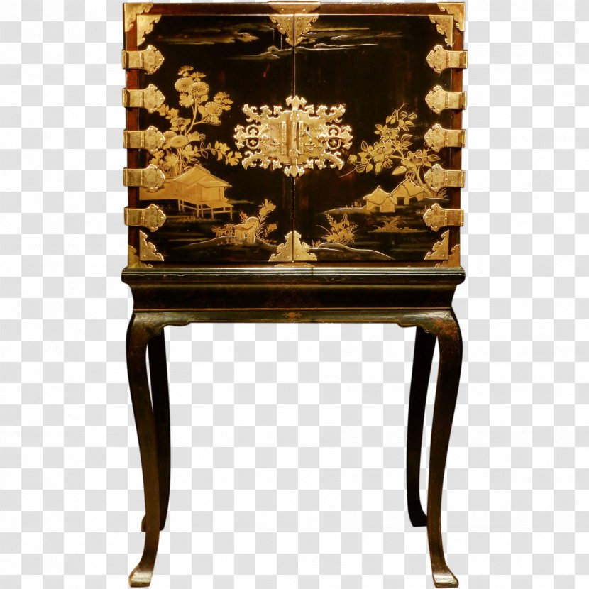 Japanese Lacquerware Cabinetry Furniture Kitchen Cabinet - Gilding - Chinalack Transparent PNG