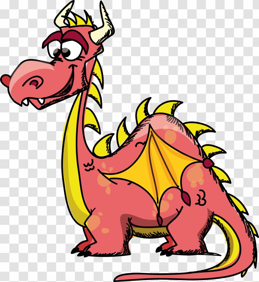 Dragon Drawing Clip Art - Mythical Creature - Clipart Transparent PNG
