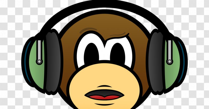 Headphones Gorilla Chimpanzee Monkey Logo - Smile Transparent PNG