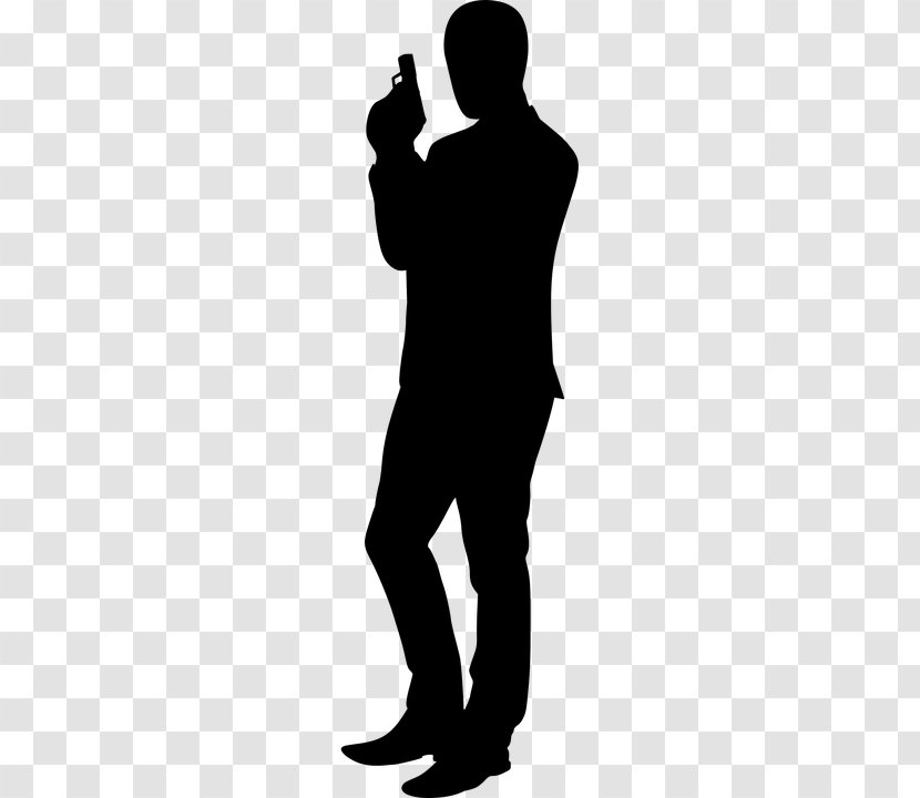 Silhouette Gangster Mafia Transparency Dance - Standing - Tshirt Gentleman Transparent PNG