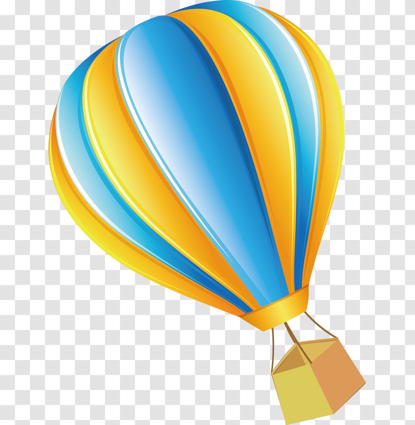 Vector Graphics Yellow Color Blue Image - Hot Air Balloon - Design Transparent PNG