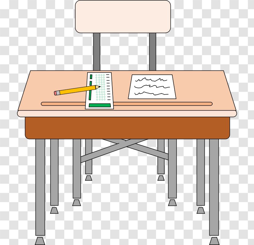 Desk Student Table Clip Art - Royaltyfree - Class Cliparts Transparent PNG