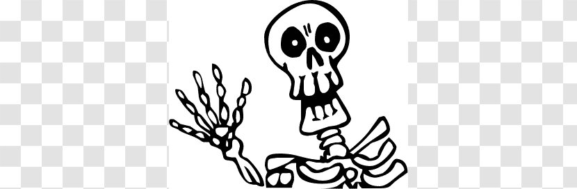 Human Skeleton Halloween Clip Art - Monochrome Photography - Hand Cliparts Transparent PNG