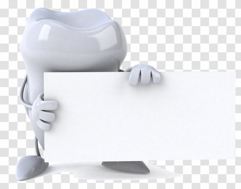 Human Tooth 3D Computer Graphics Microsoft PowerPoint Teeth Cleaning - Cartoon - Holding A Blank Card, Villain Transparent PNG