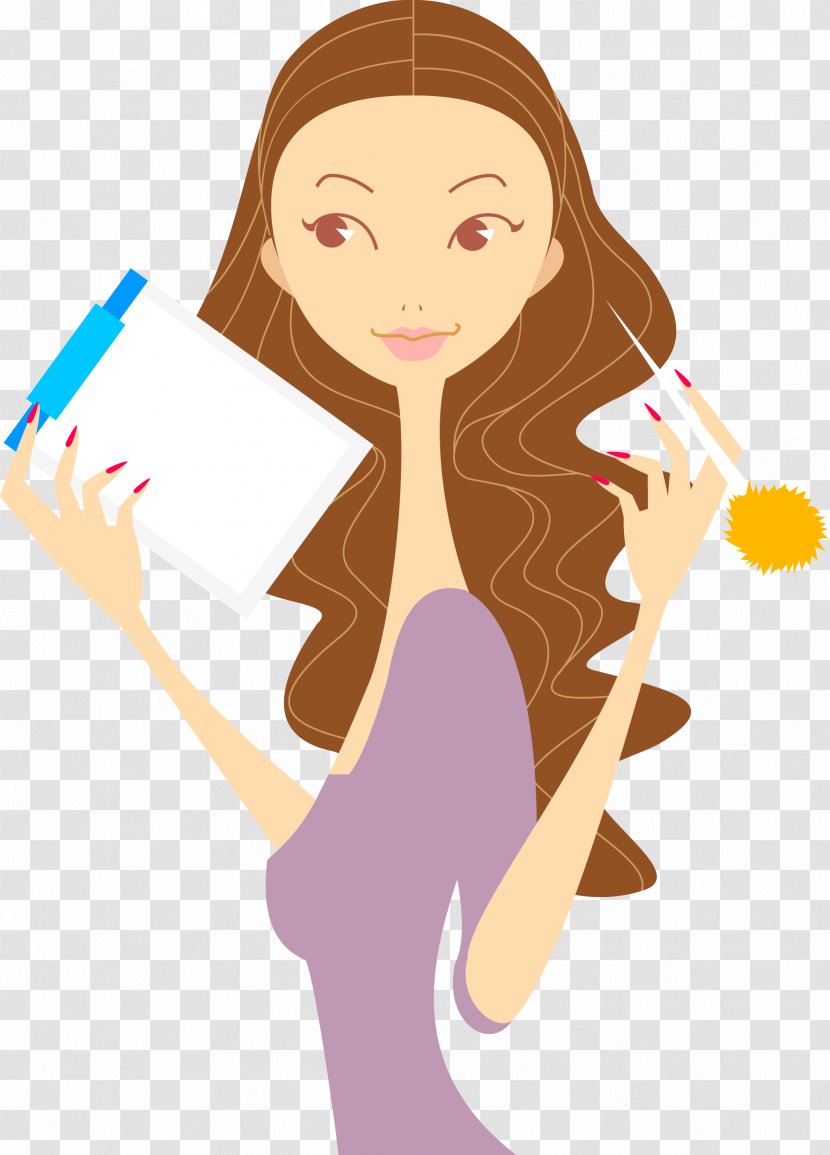 Beauty Parlour Cosmetics Make-up Artist Hair - Cartoon - Vector Purple Makeup Transparent PNG