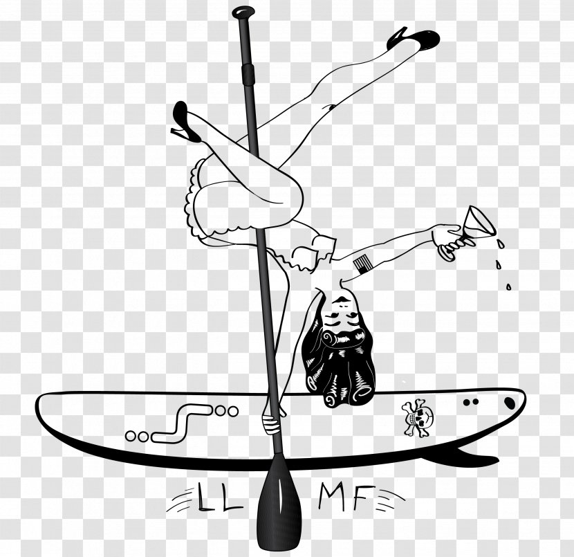 Paddleboarding Illustrator Clip Art - Cartoon - Design Transparent PNG