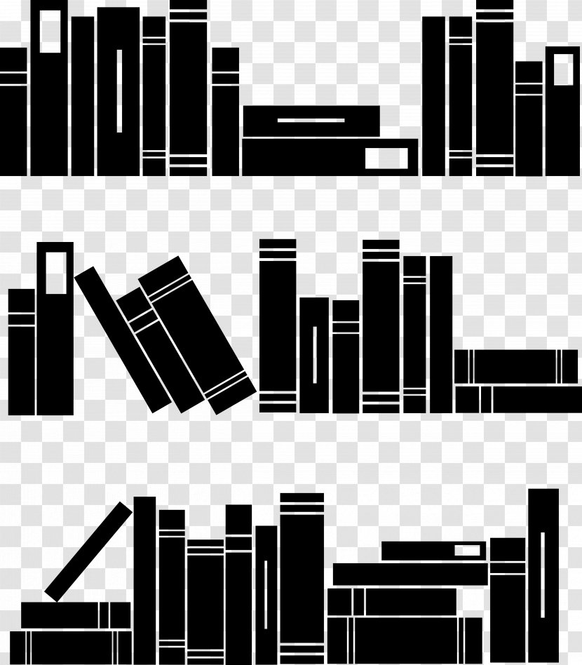 Book Silhouette Clip Art - Facade - Stacked Vector Transparent PNG