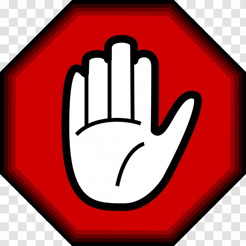 Hand Stop Sign Symbol Clip Art - Area Transparent PNG