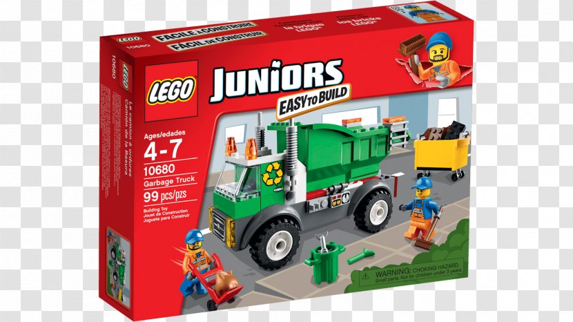LEGO 10680 Juniors Garbage Truck Lego Toy Transparent PNG