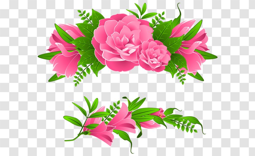 Border Flowers Borders And Frames Clip Art - Annual Plant - Pink Flower Transparent PNG