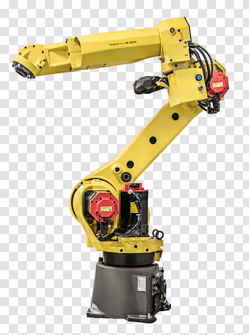 Industrial Robot FANUC Robotics Automation - Yellow - Arm Transparent PNG