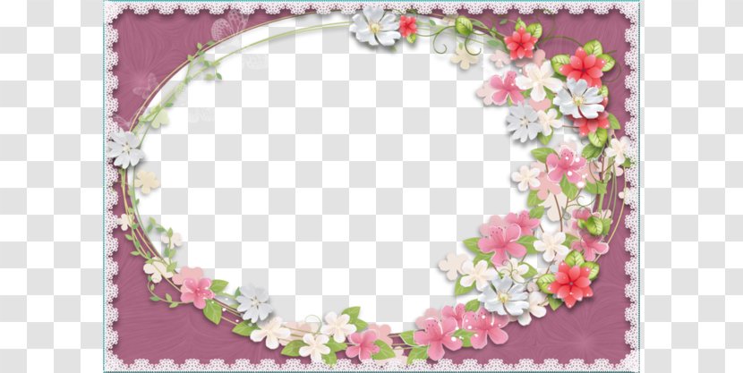 Picture Frames Flower - Floral Design - Purple Flowers Background Frame Transparent PNG