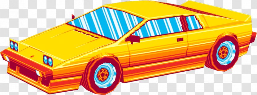 Compact Car Drift Stage Vehicle 1980s - Yellow Transparent PNG