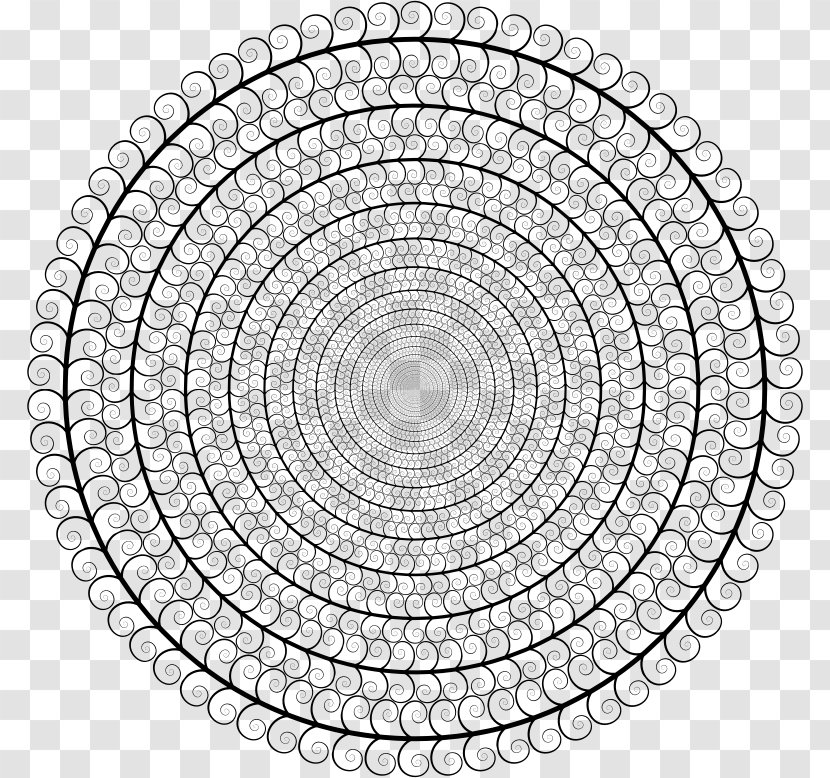 Circle Border - Geometry - Black And White Transparent PNG