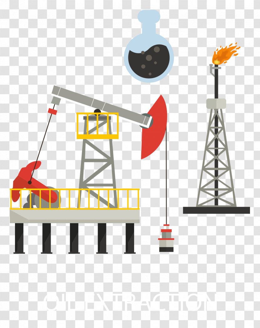 Petroleum Oil Well Illustration - Vector Building Flat Transparent PNG