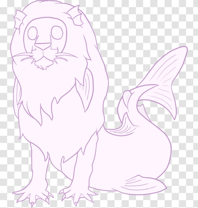 Cat Hare Line Art Sketch - Heart Transparent PNG