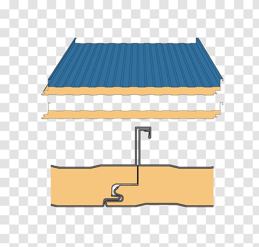 Metal Roof Thermal Insulation Hemming And Seaming Hip - Elevation - House Transparent PNG