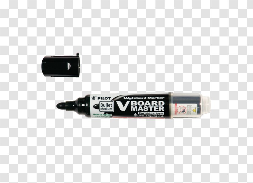 Marker Pen Dry-Erase Boards Feutre Effaçable Pilot - Black Transparent PNG