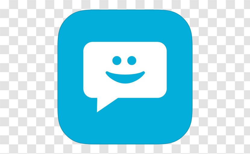 Blue Emoticon Area Text - MetroUI Apps Messaging Transparent PNG
