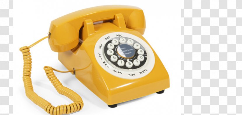 Cordless Telephone Wild & Wolf 1950's American Diner Phone Yellow Furniture - Living Room - Kitchen Transparent PNG
