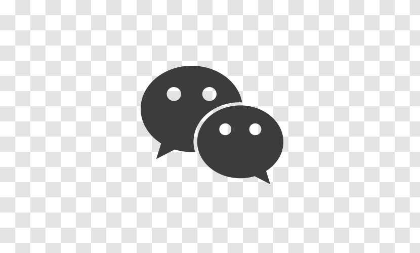 WeChat Clip Art Vector Graphics - Blackandwhite - Wechat Logo Transparent PNG